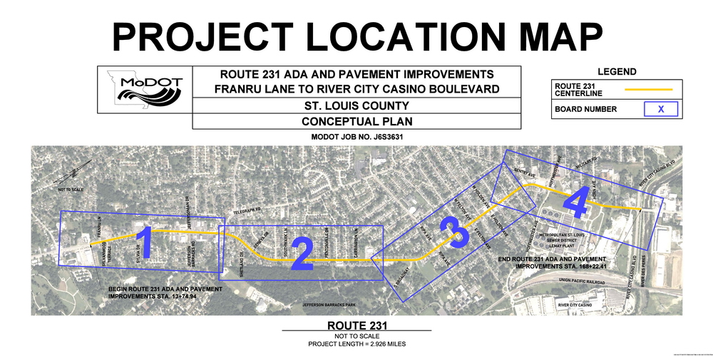 Route 231 Telegraph Road Project Map